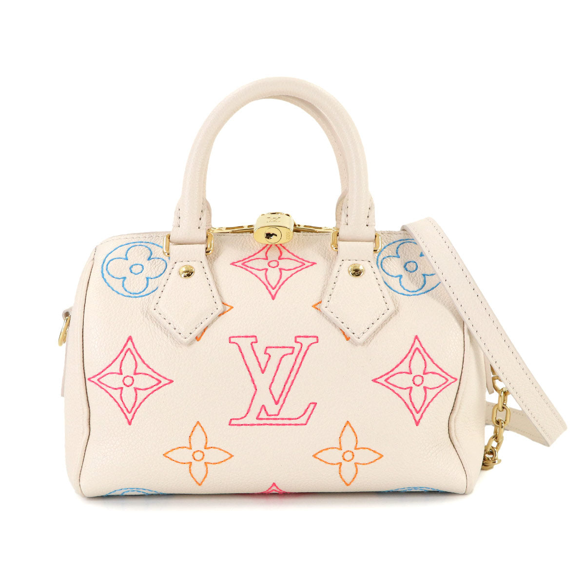 Speedy Bandouliere 20 2way Hand Bag Leather White M46667