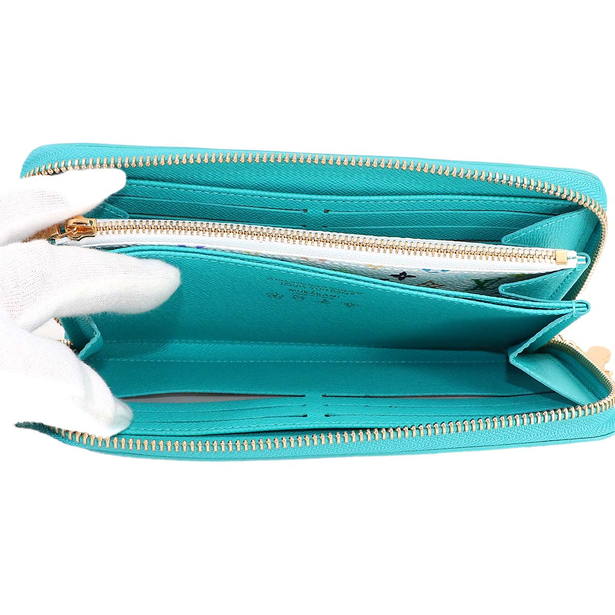 LVxTM Epi Zippy Wallet Leather Kabira Bleu M14158