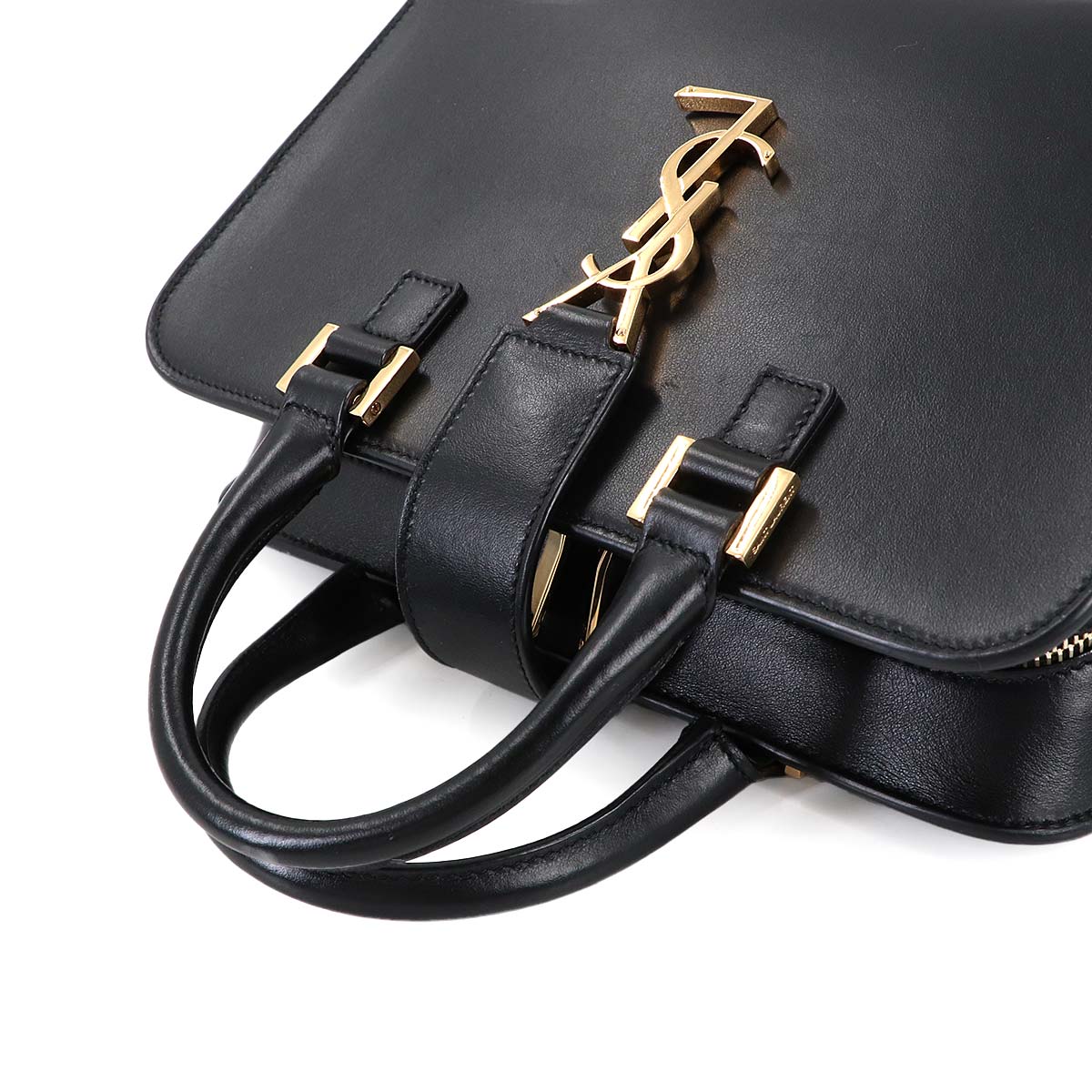 Baby Cabas Hand Shoulder Bag Leather Black 568853