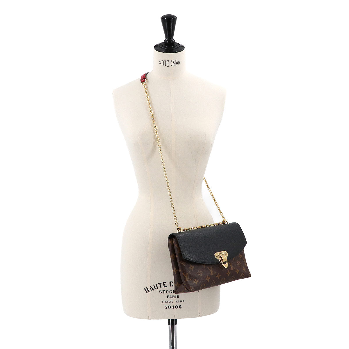 Monogram Saint Placide Chain Shoulder Bag Black M43714