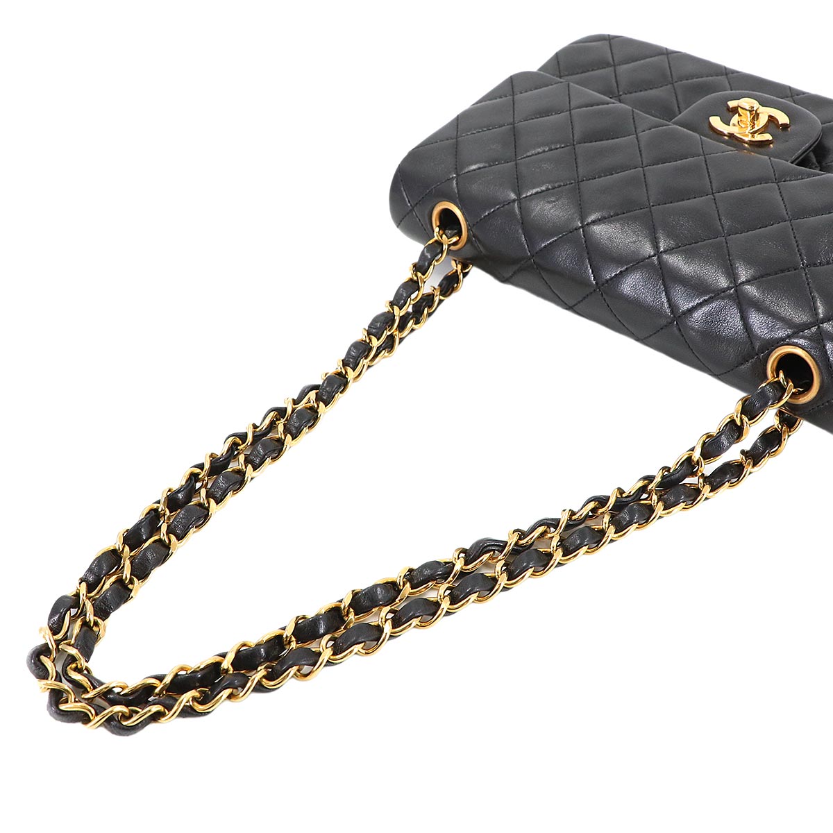 Matelasse 23 Chain Shoulder Bag Leather Black A01113 Vintage