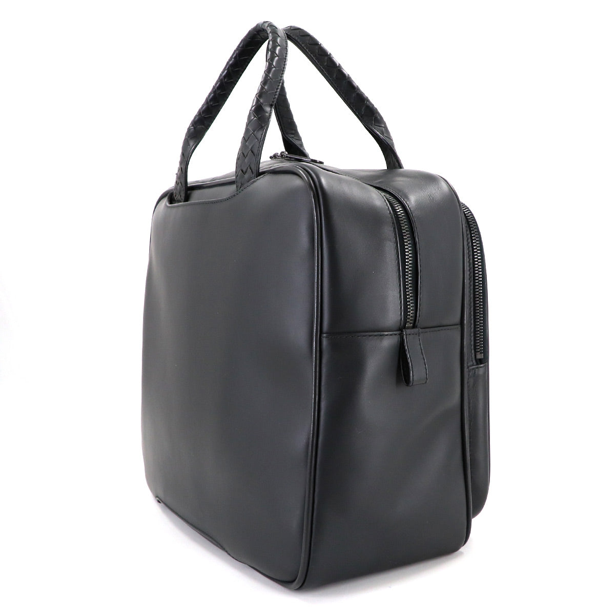 Intrecciato Buisiness Bag Leather Black Purse