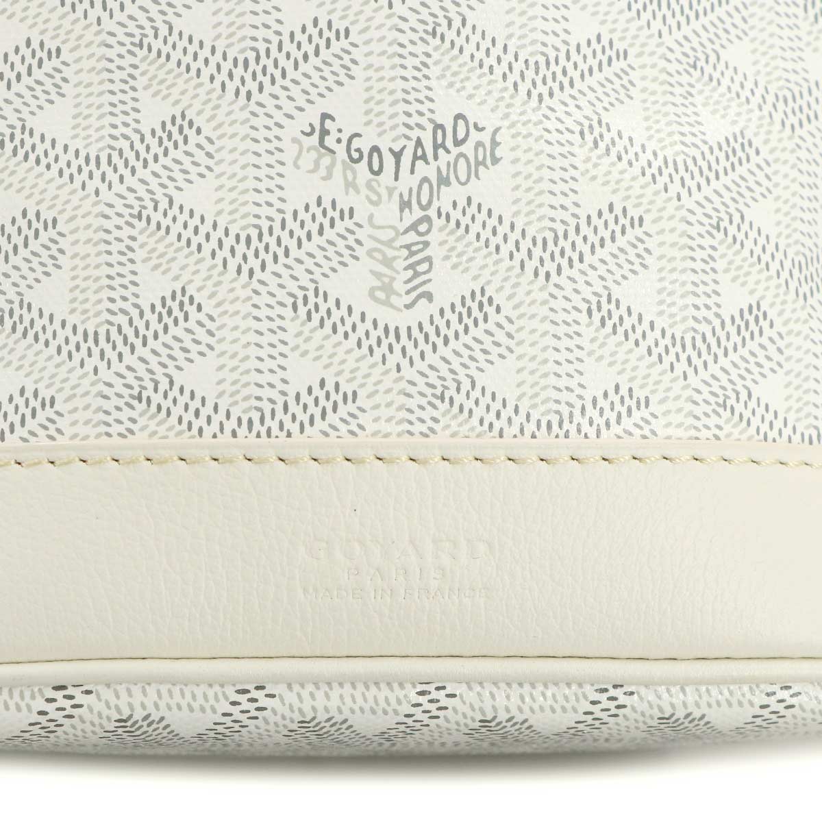 Petit Flot PM Bucket Shoulder Bag PVC Leather White Purse