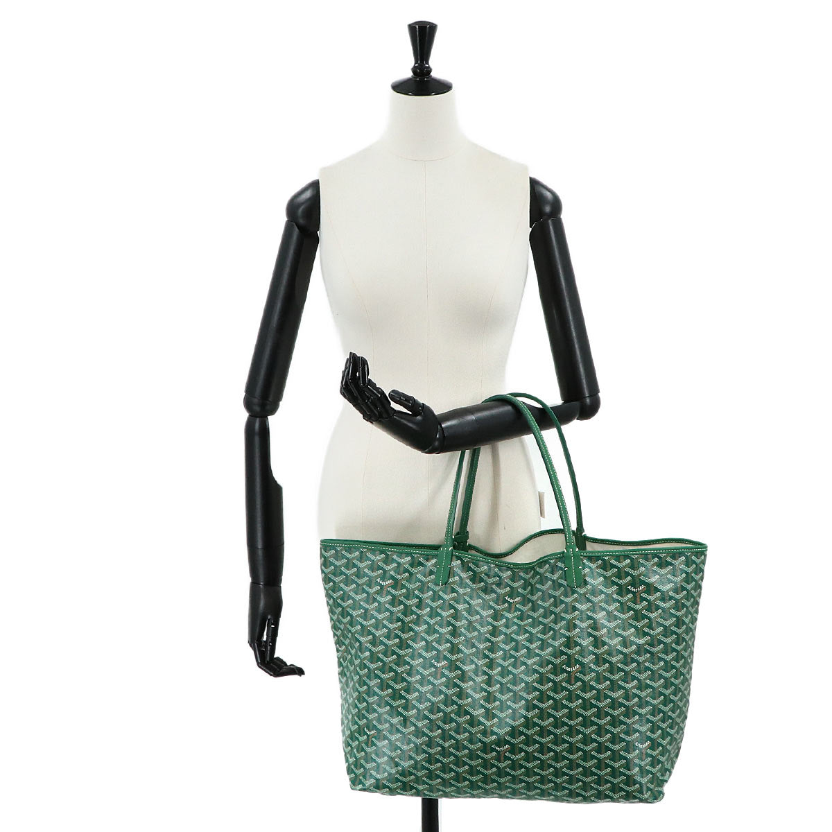 Saint Louis GM Tote Bag PVC Leather Green Unisex 90314111