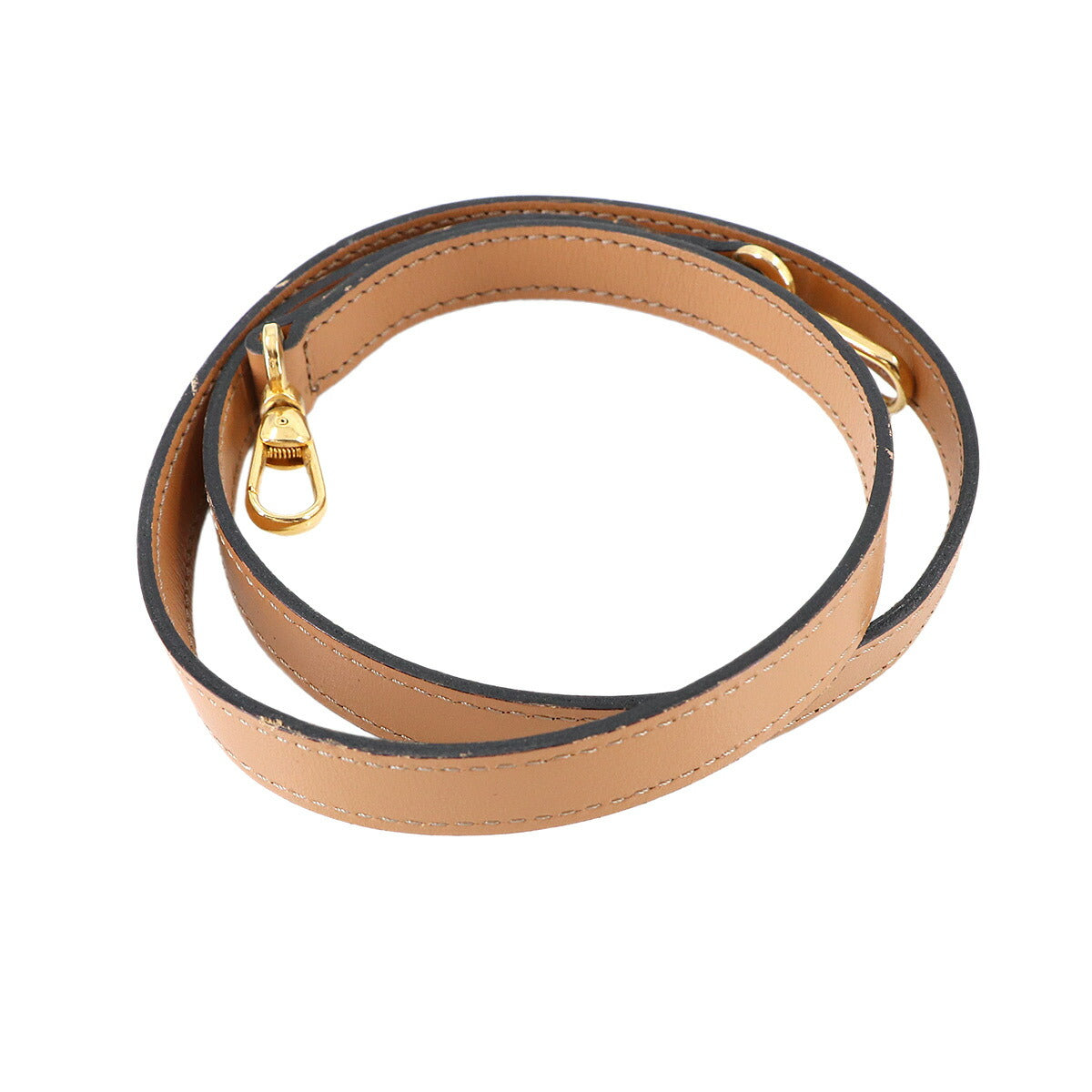 Trotter Hand Shoulder Bag PVC Leather Beige Purse