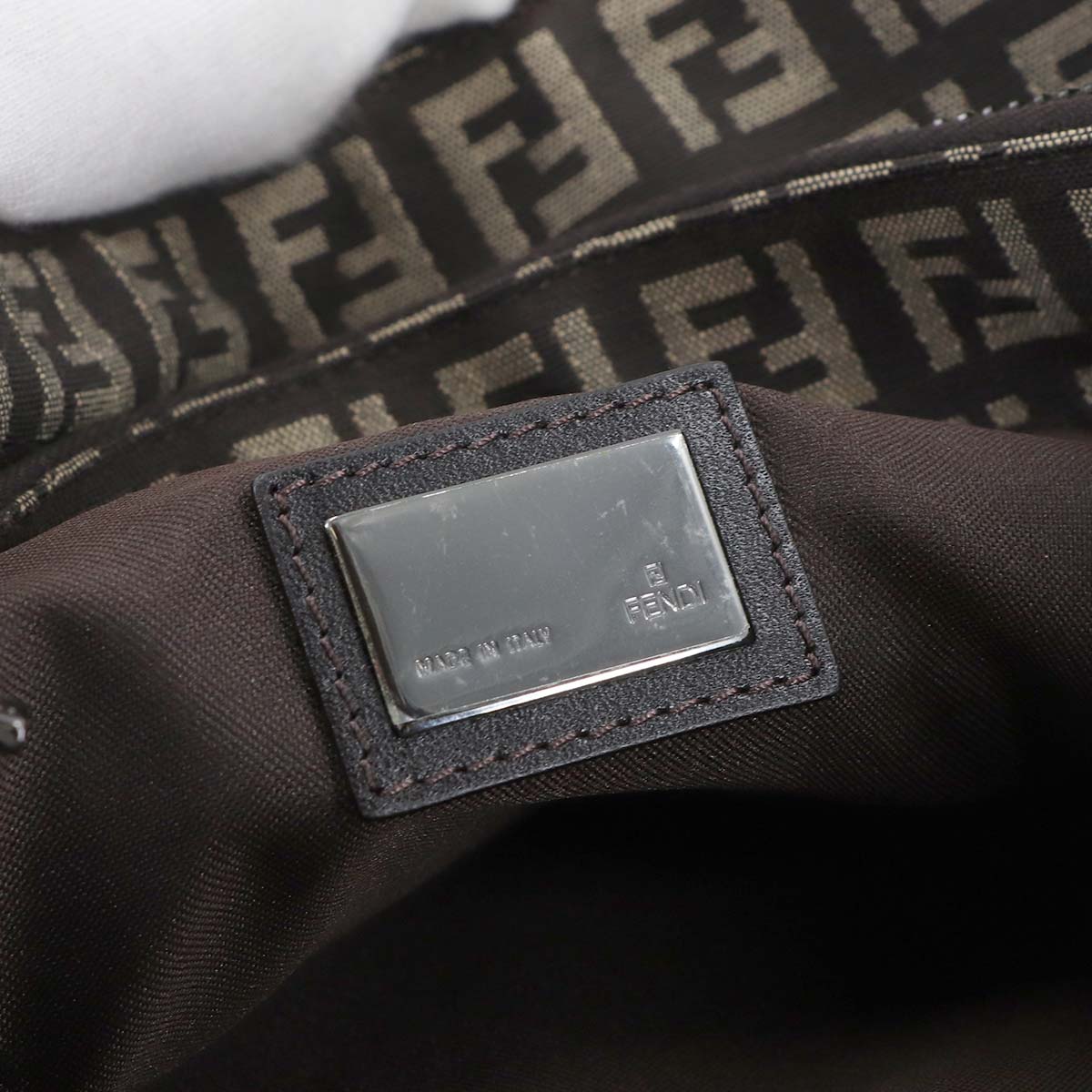 Zucchino Tote Bag Canvas Leather Brown 8BH238 Purse