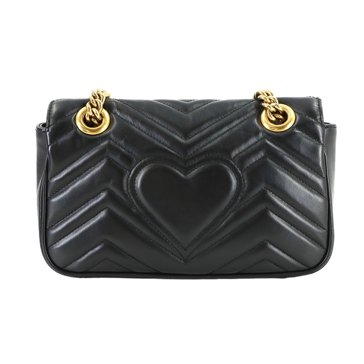GG Marmont Small Shoulder Bag Leather Black 446744 Purse