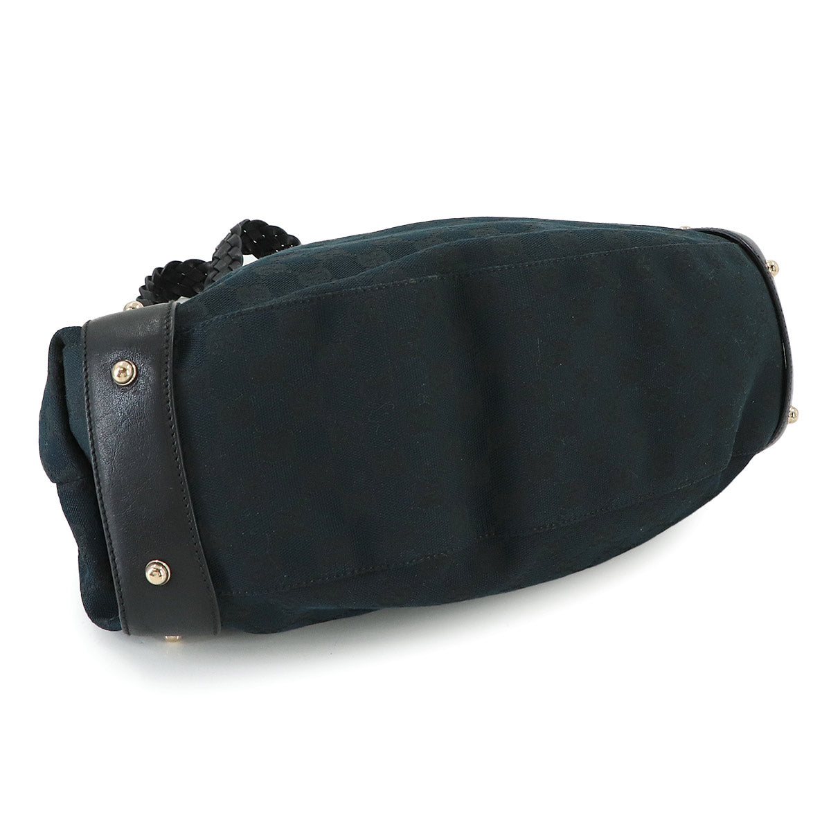 Horsebit Tote Bag GG Canvas Leather Black 137621 Purse