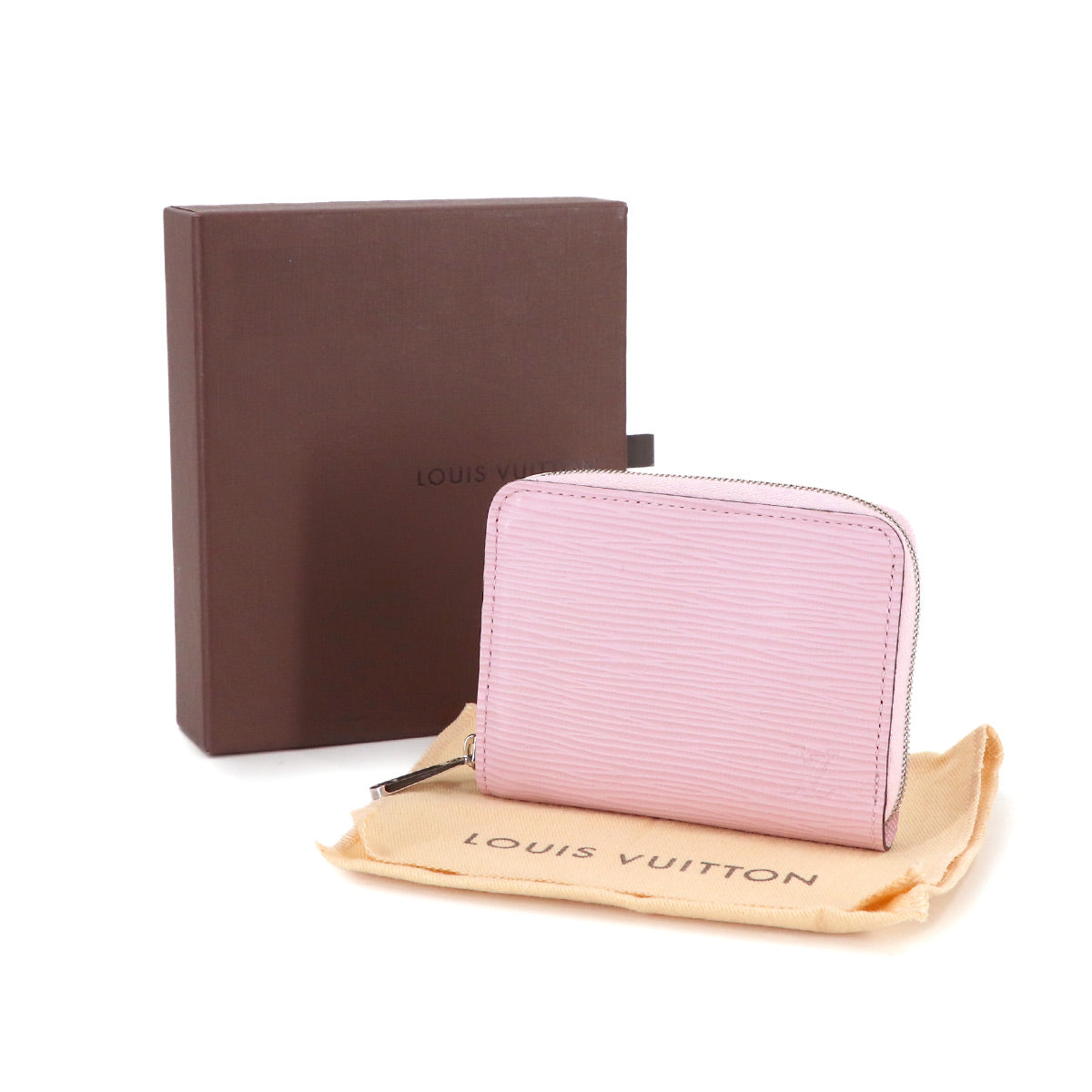 Epi Zippy Coin Purse Wallet Leather Rose Ballerine M61206