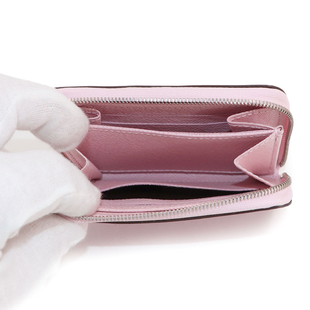 Epi Zippy Coin Purse Wallet Leather Rose Ballerine M61206