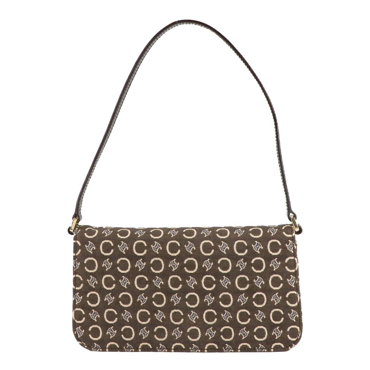 Macadam C Logos Hand Bag Canvas Leather Brown Purse