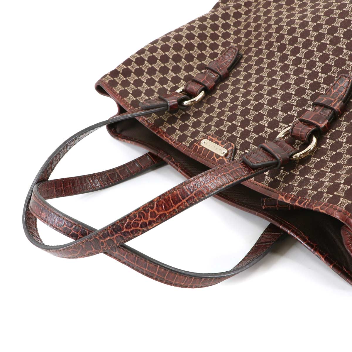 Macadam Tote Bag Canvas Leather Brown Purse