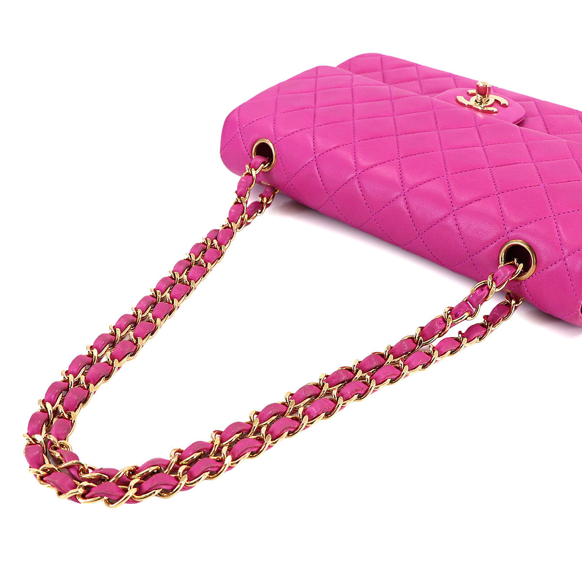Matelasse 25 Chain Shoulder Bag Leather Pink A01112 11.12