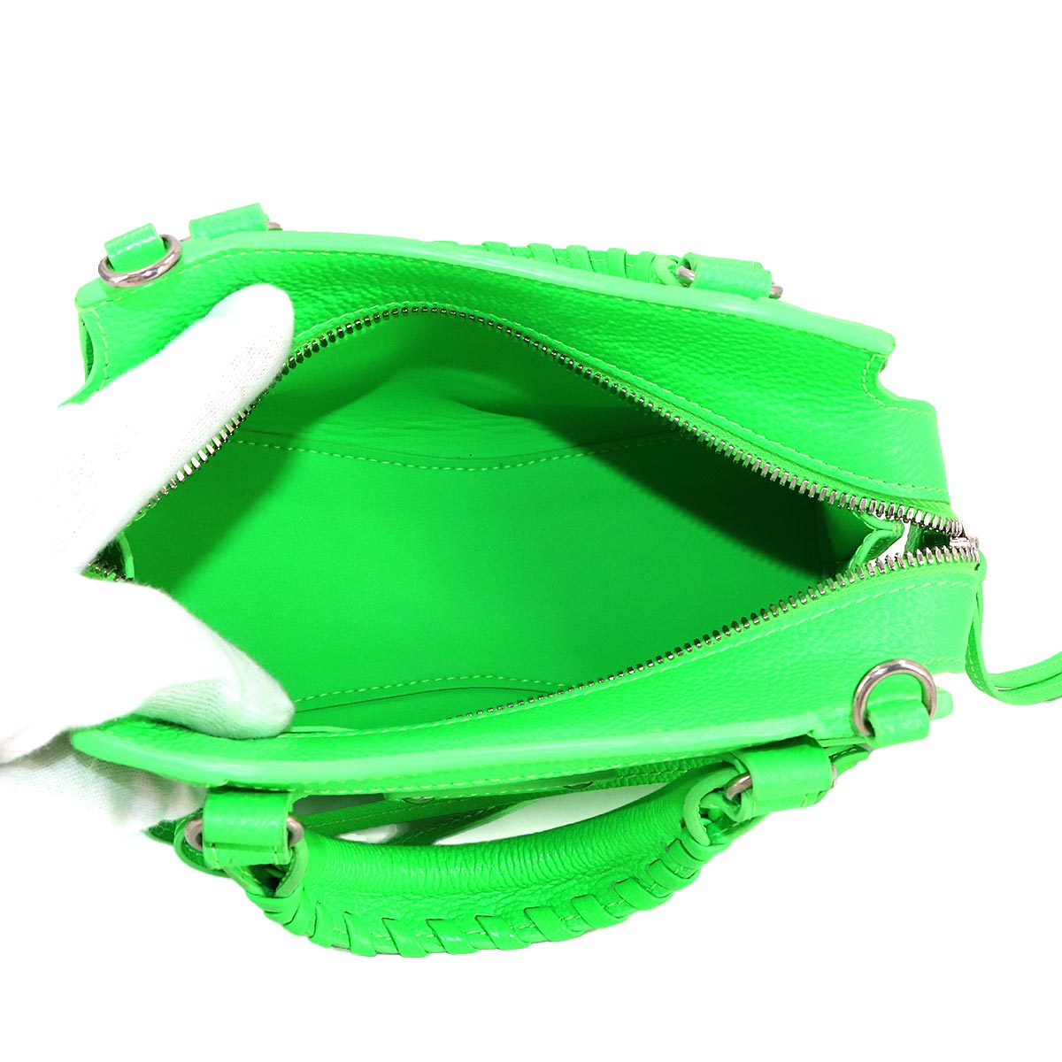 Neo Classic City Mini Hand Shoulder Bag Leather Green 638524