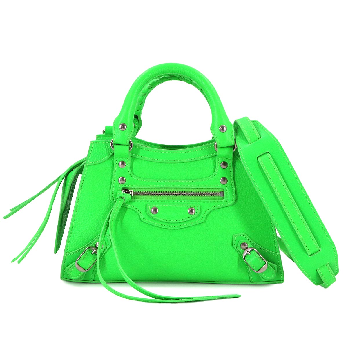 Neo Classic City Mini Hand Shoulder Bag Leather Green 638524