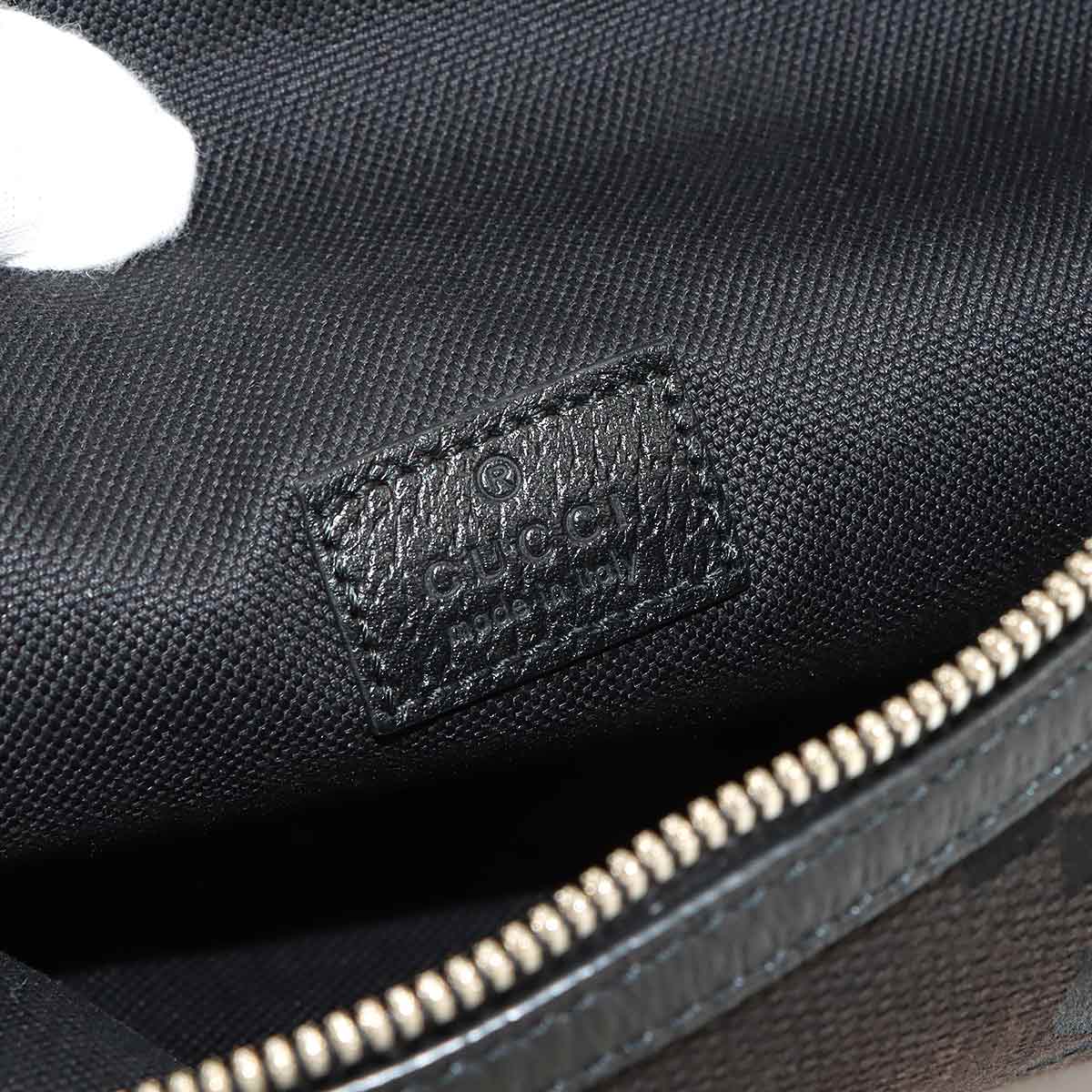 Jumbo GG Belt Bag Crossbody Bag Canvas Leather Black 696031 Purse