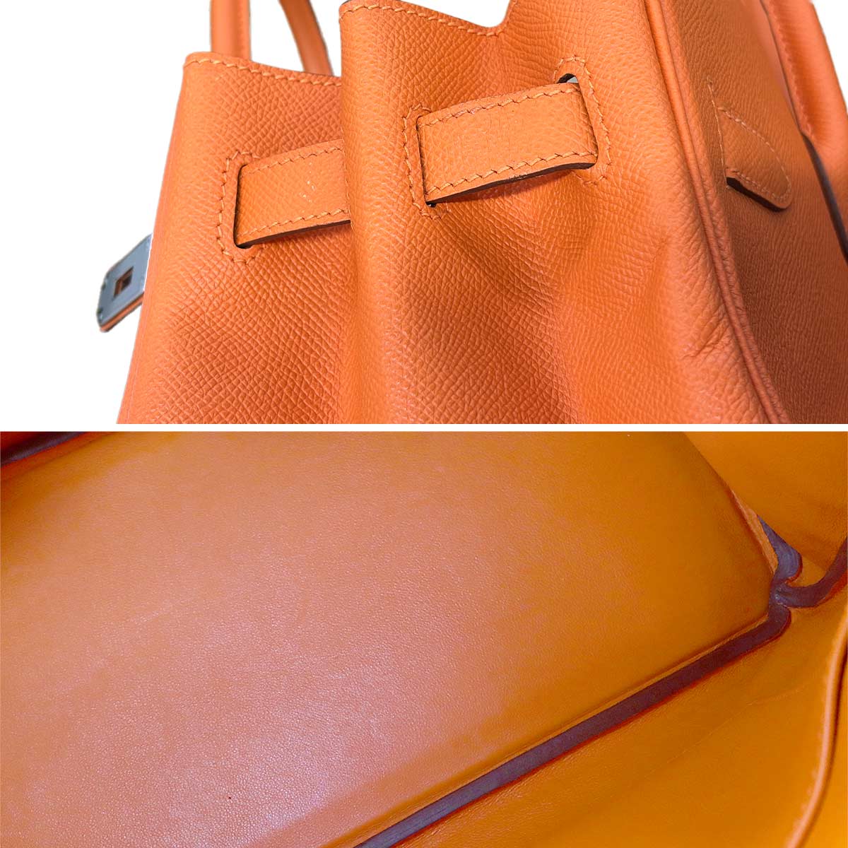Birkin 35 Hand Bag Epsom Orange Purse