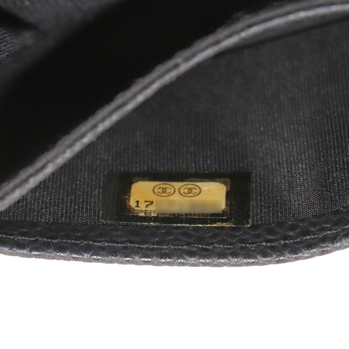 Card Case Leather Black Coco Logos Accessory