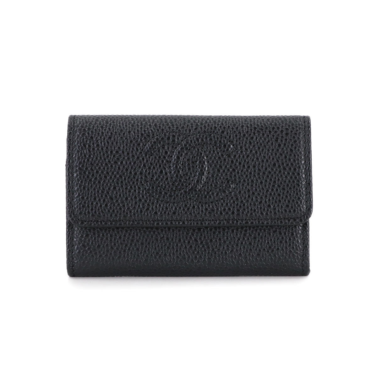 Card Case Leather Black Coco Logos Accessory