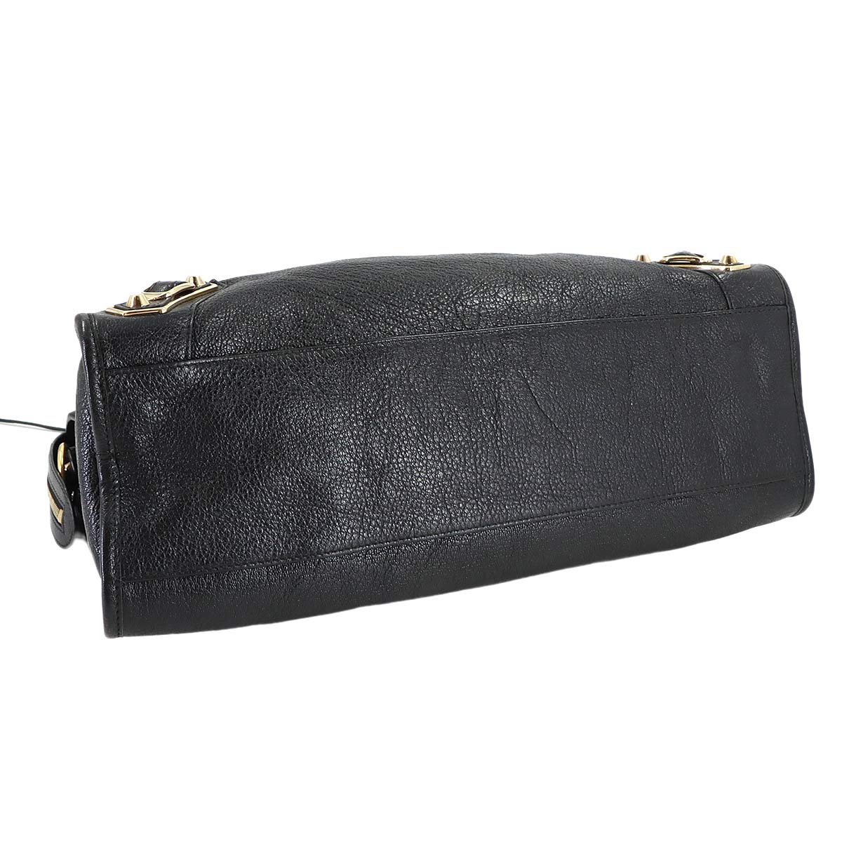 The City Hand Shoulder Bag Leather Black 115748