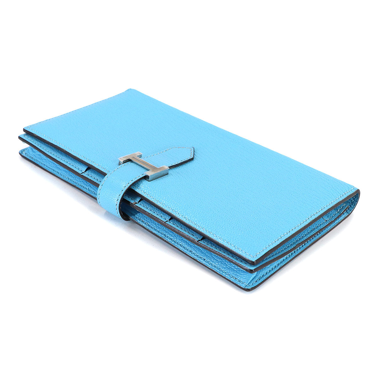 Bearn Souffle Long Wallet Chevre Celeste Purse