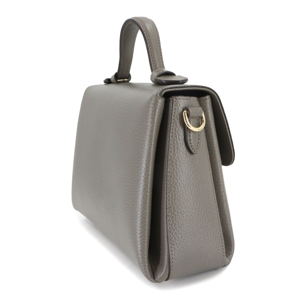 Interlocking G 2way Hand Shoulder Bag Leather Gray 510302