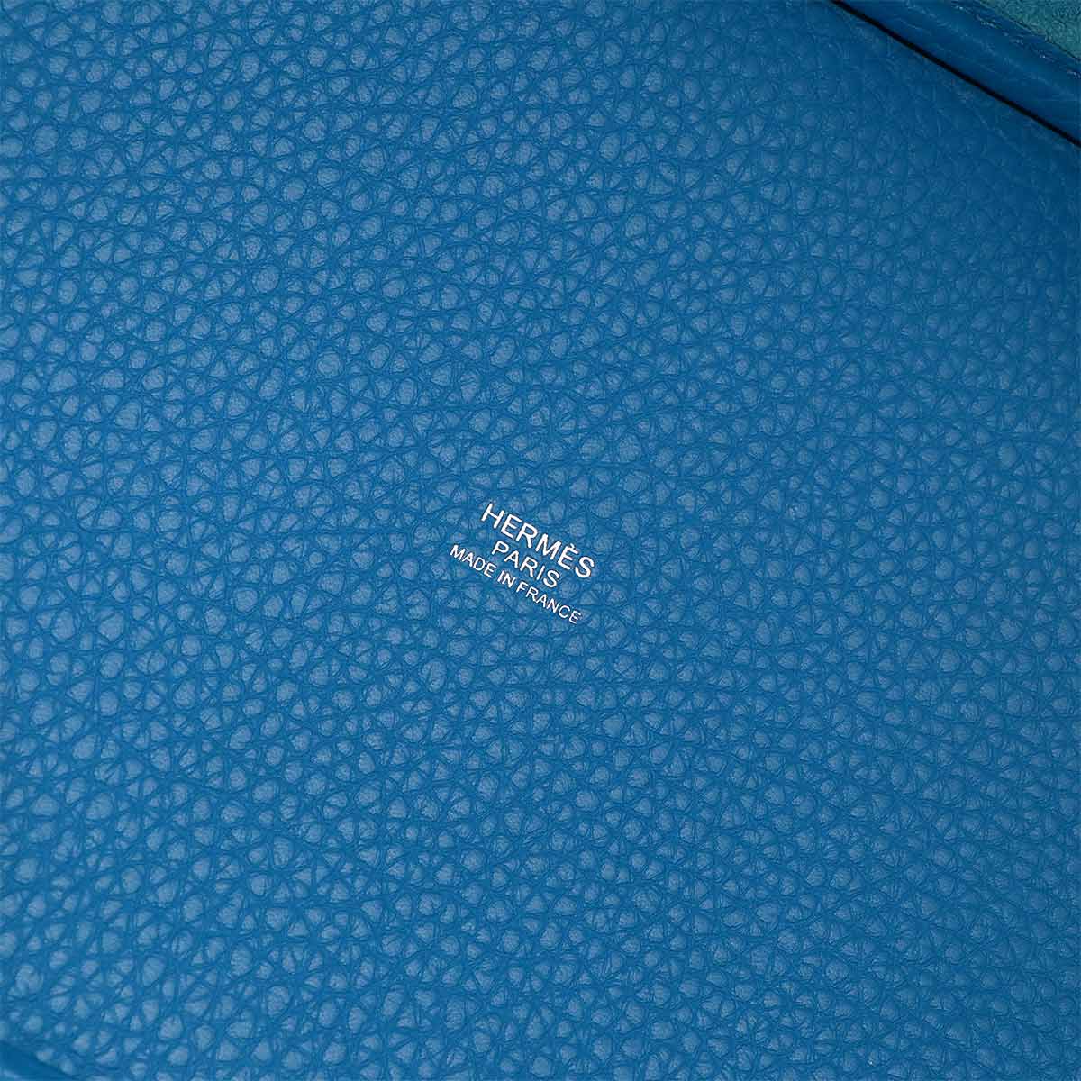 Picotin Lock MM Hand Bag Taurillon Clemence Blue Zanzibar X