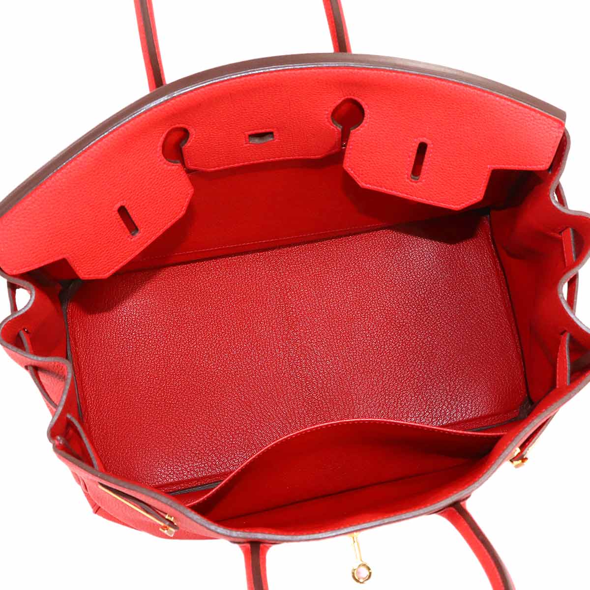 Birkin 35 Togo Rouge Casaque Hand Bag Red