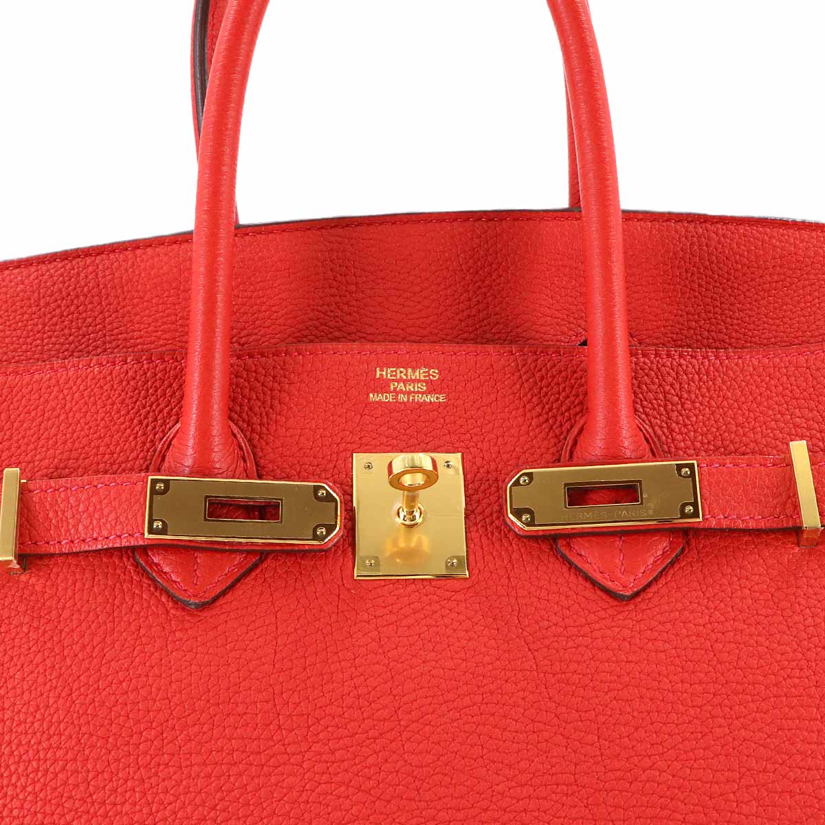 Birkin 35 Togo Rouge Casaque Hand Bag Red