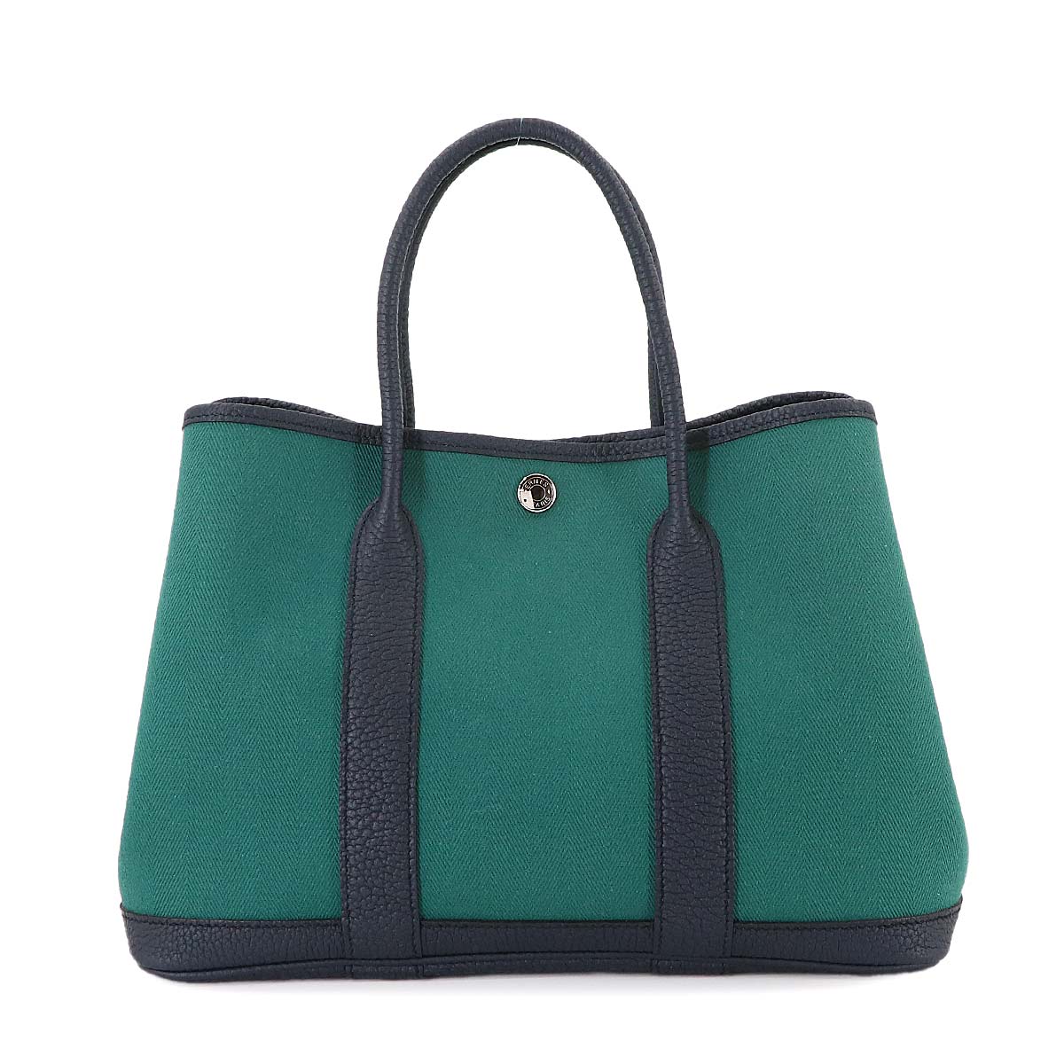 Garden Party TPM Tote Bag Toile Chevron Negonda Malachite