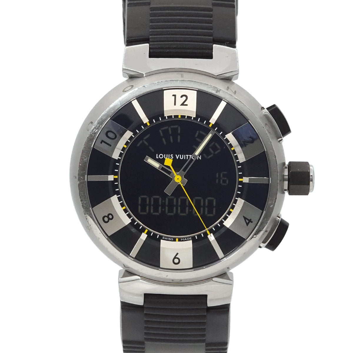 Tambour In Black Q118F Quartz Analog Digital Watch