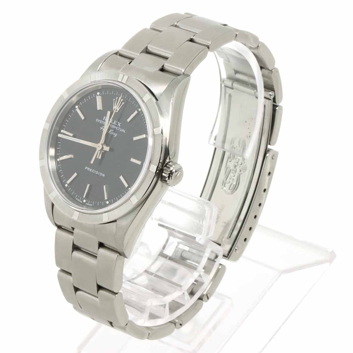 ROLEX Air King Engine turned bezel 14010 Serial A Automatic Mens