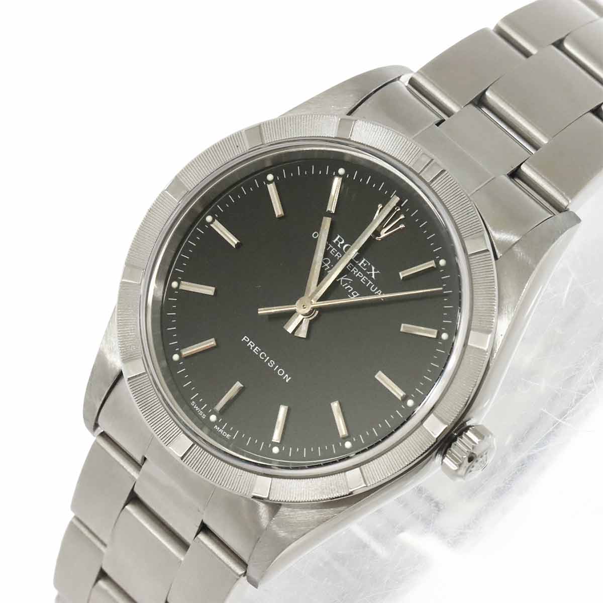 ROLEX Air King Engine turned bezel 14010 Serial A Automatic Mens