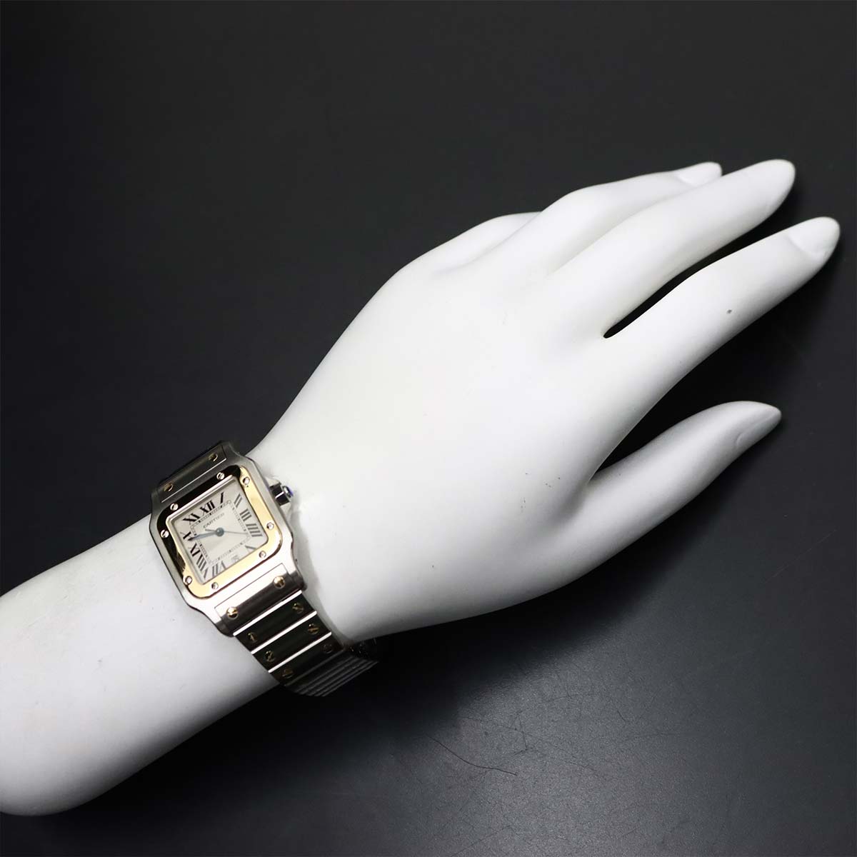Santos Galbee LM Quartz YG Cream Dial Mens Watch