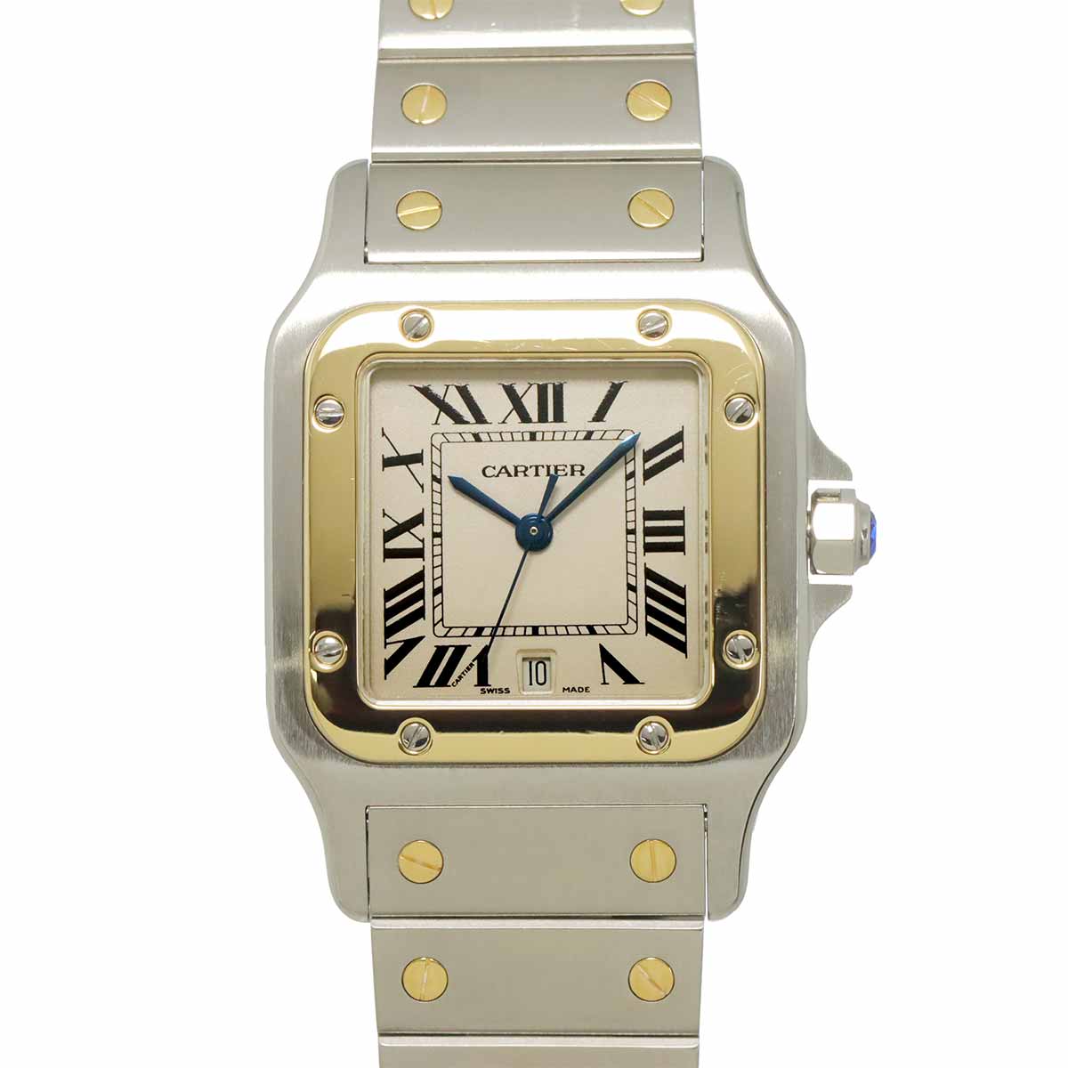Santos Galbee LM Quartz YG Cream Dial Mens Watch
