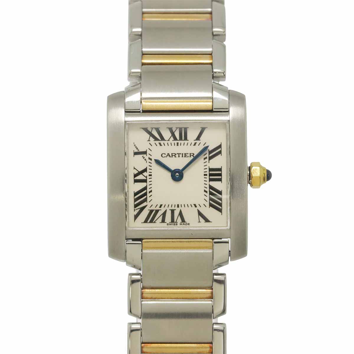 Tank Francaise SM W51007Q4 750 YG Quartz Cream Dial Ladies