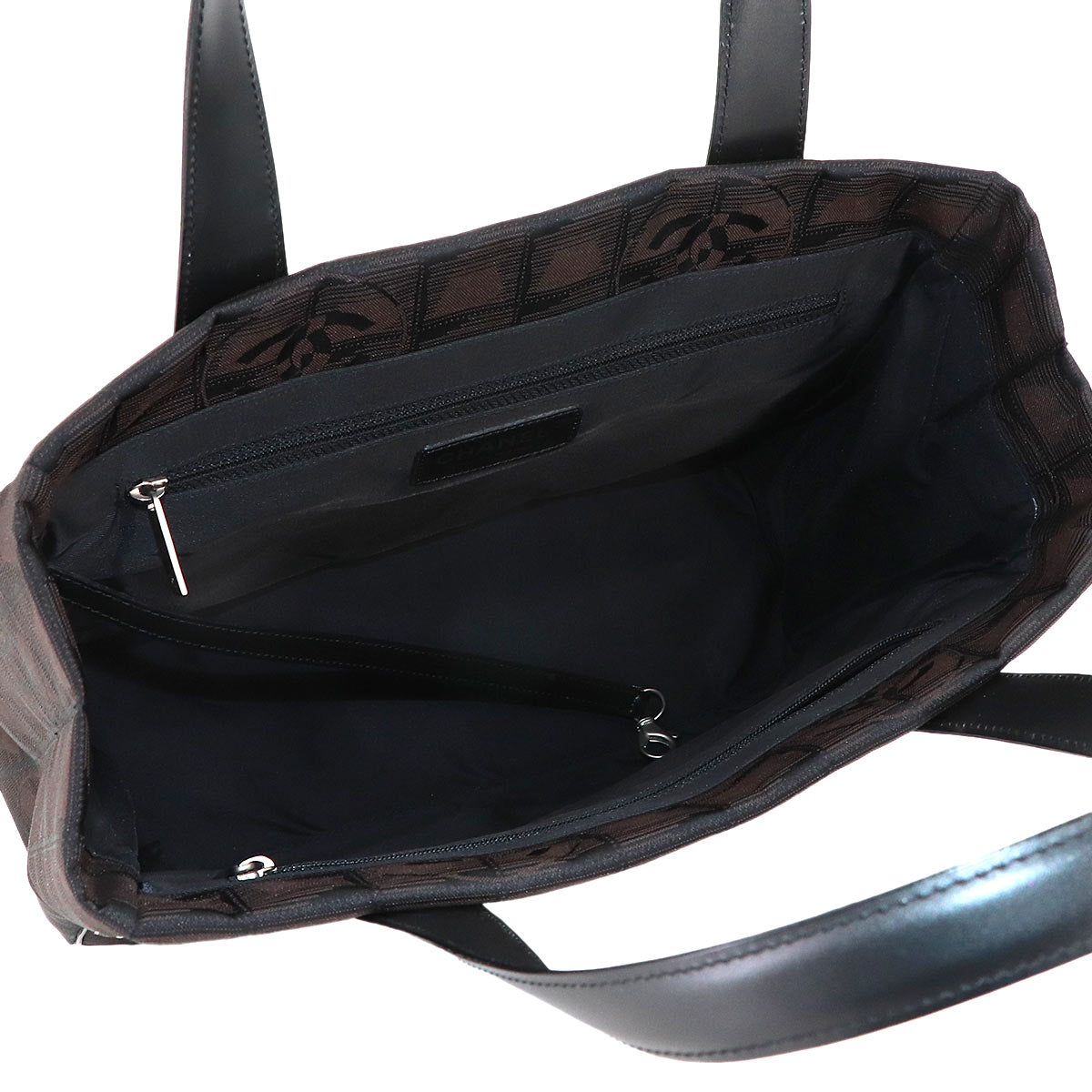 New Travel Line Tote PM Bag Nylon Jacquard Leather Brown A20457