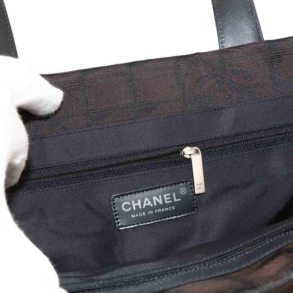 New Travel Line Tote PM Bag Nylon Jacquard Leather Brown A20457