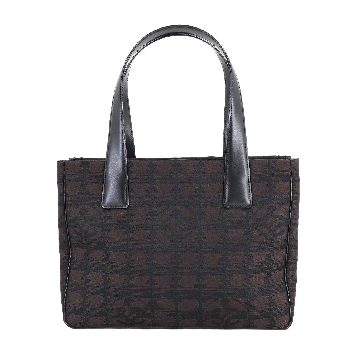 New Travel Line Tote PM Bag Nylon Jacquard Leather Brown A20457