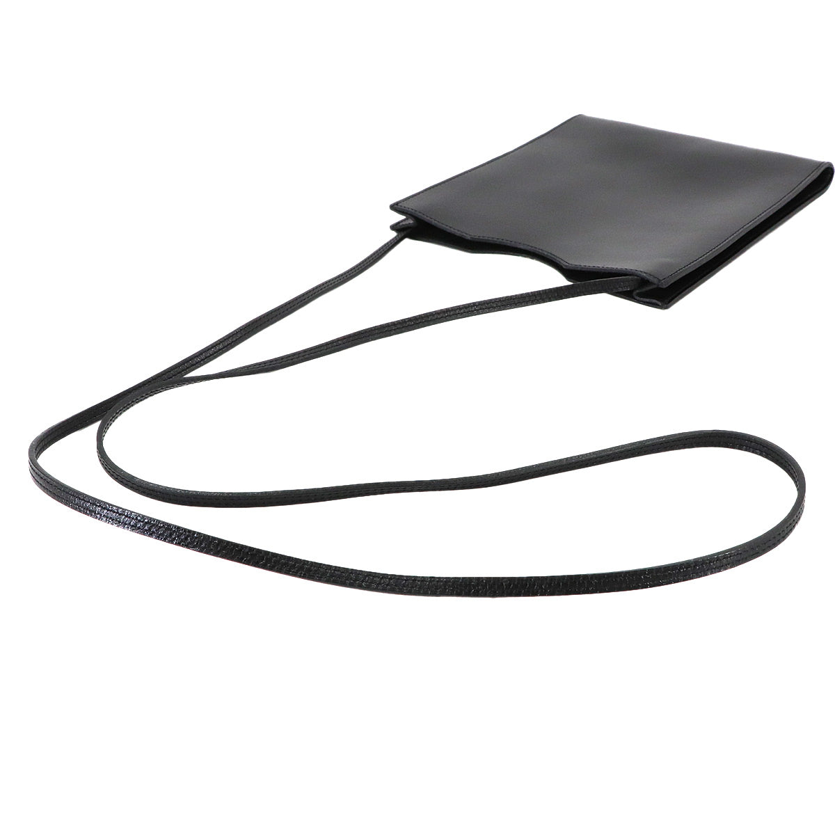 Onimaitou Shoulder Bag Box calf Black Purse Pochette