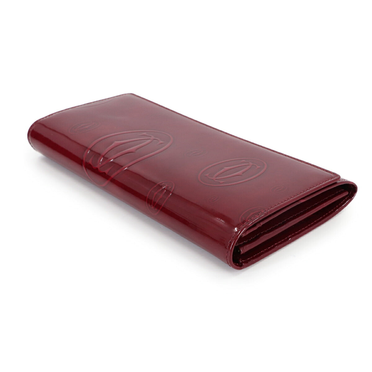 Happy Birthday Long Wallet Patent Leather Bordeaux