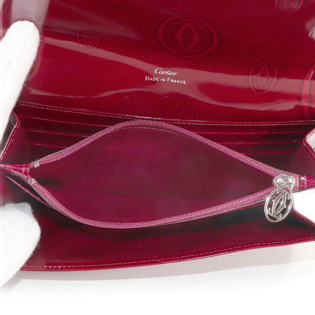 Happy Birthday Long Wallet Patent Leather Bordeaux