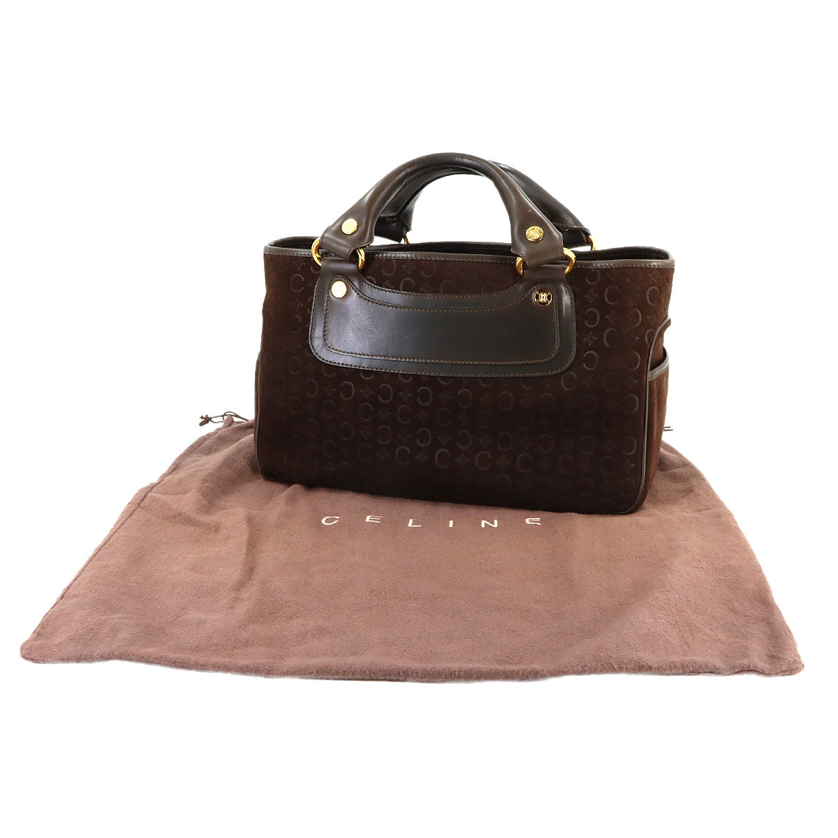 Macadam Boogie Hand Bag Suede Leather Brown Vintage