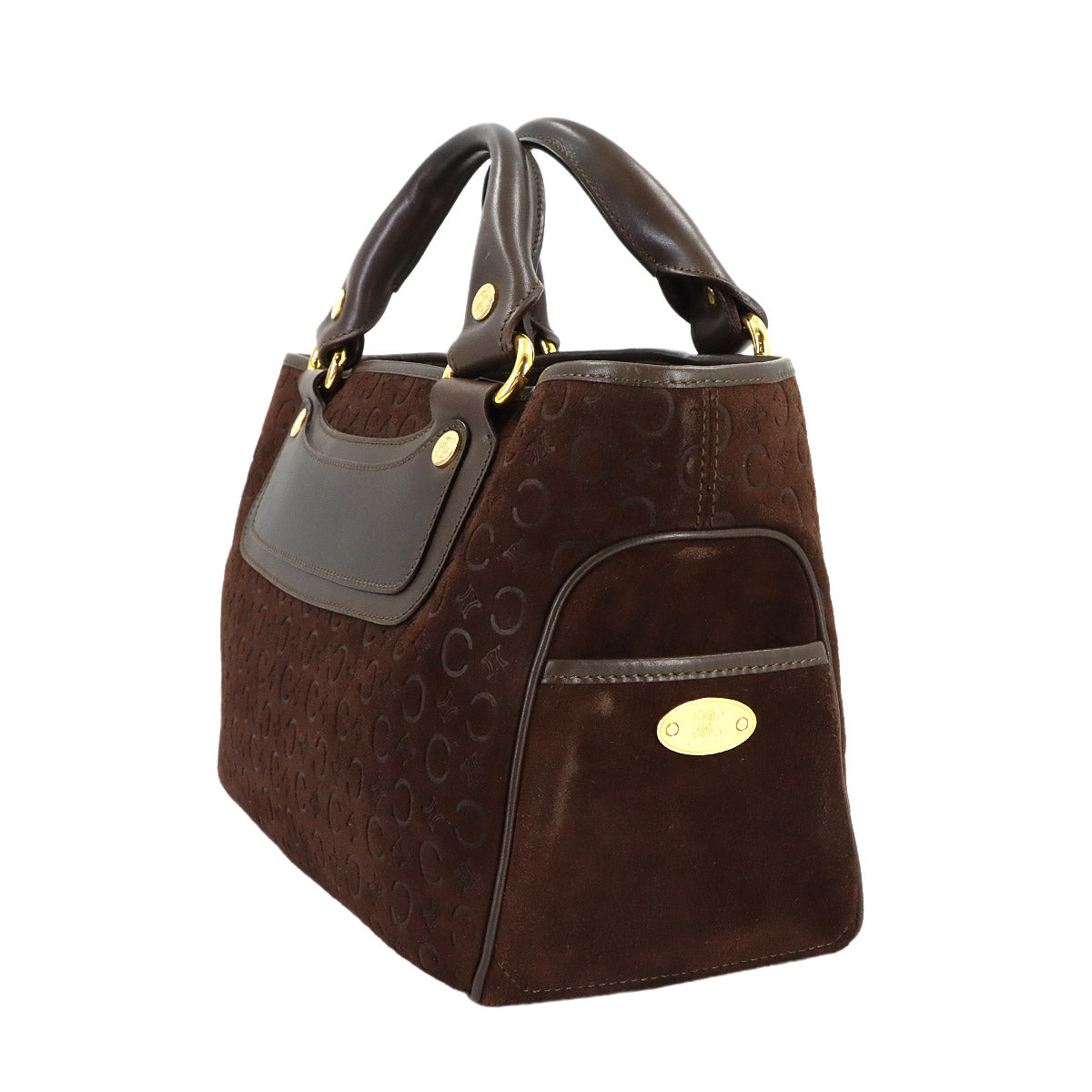 Macadam Boogie Hand Bag Suede Leather Brown Vintage