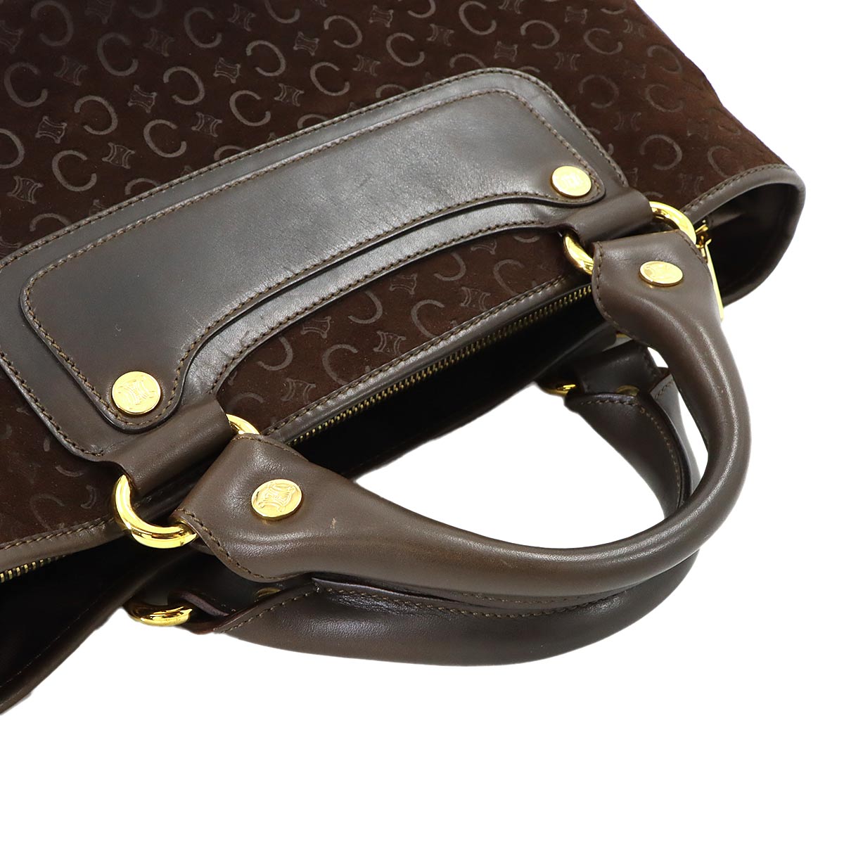 Macadam Boogie Hand Bag Suede Leather Brown Vintage