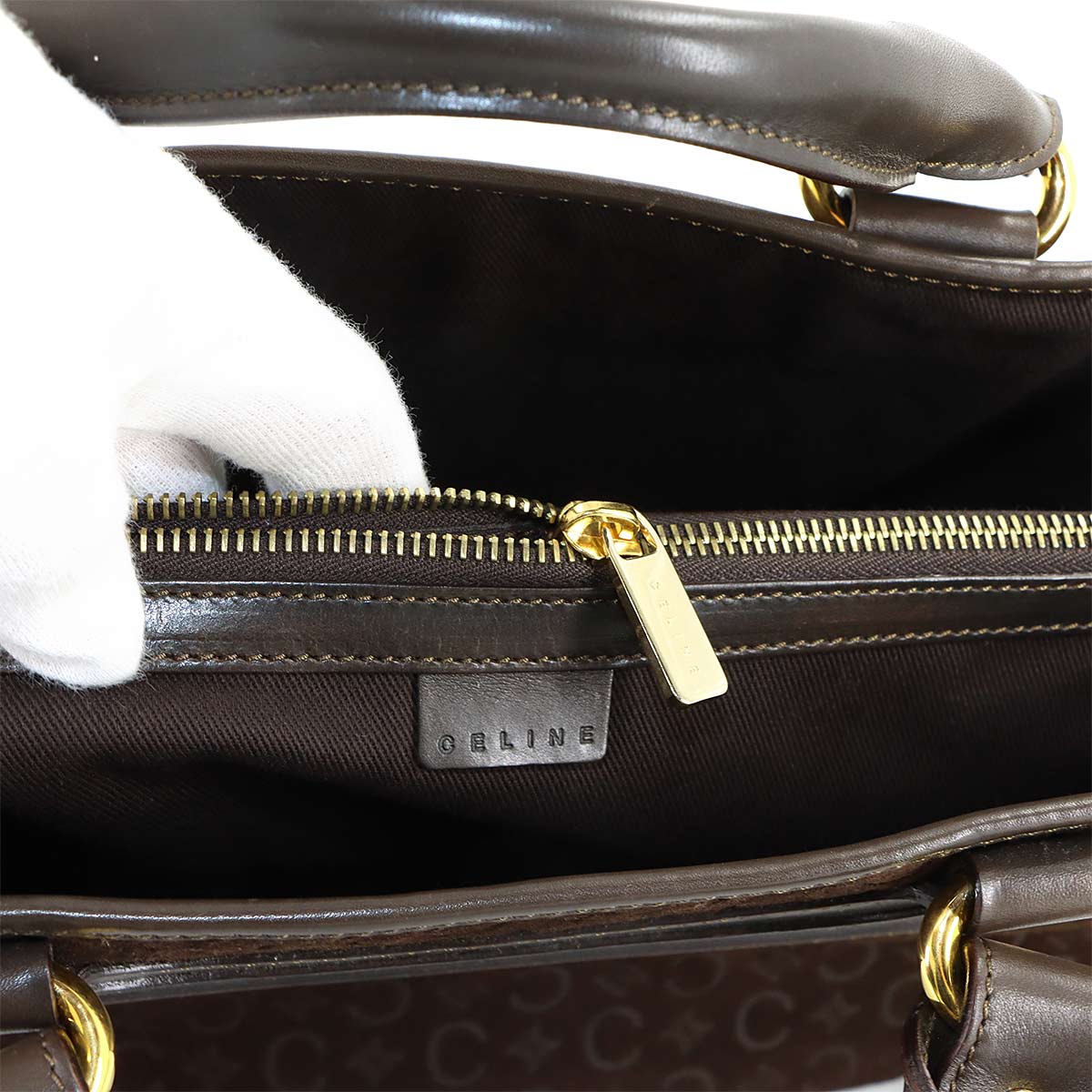 Macadam Boogie Hand Bag Suede Leather Brown Vintage