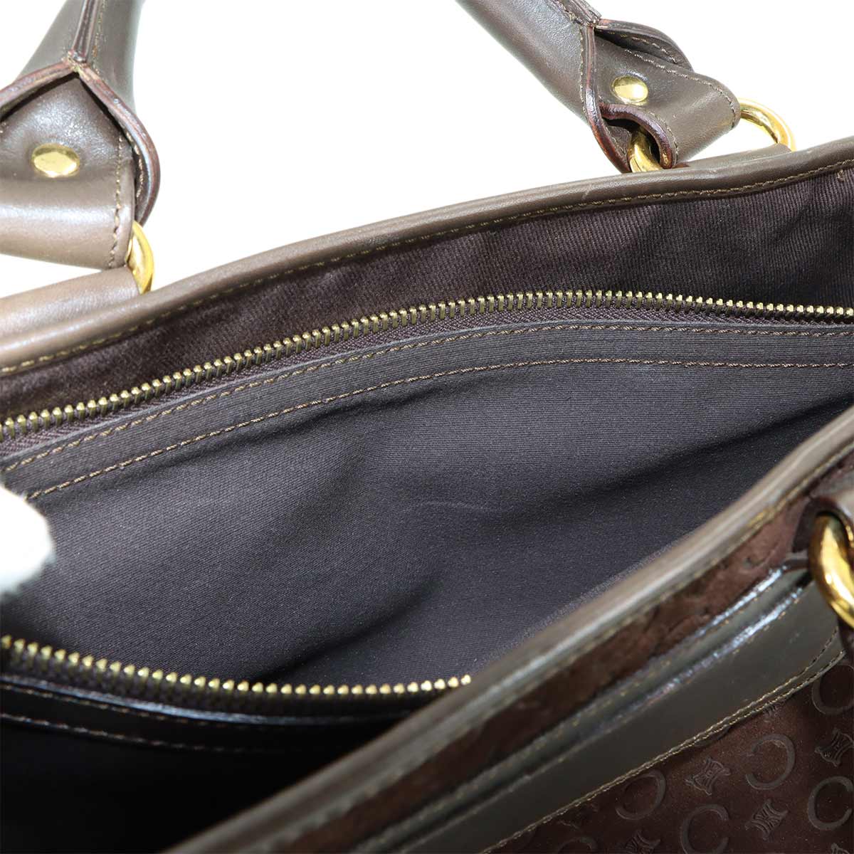 Macadam Boogie Hand Bag Suede Leather Brown Vintage