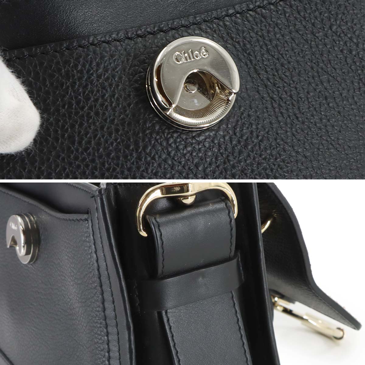 Tess Mini Day 2way Hand Shoulder Bag Leather Black CHC22SS143G33