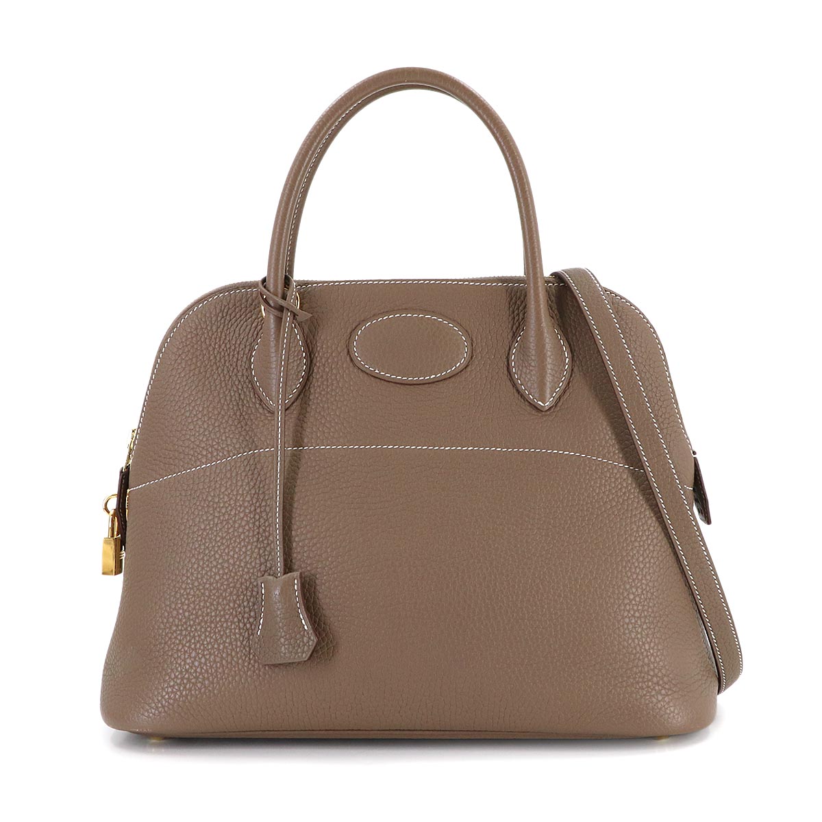 Bolide 31 2way Hand Shoulder Bag Taurillon Clemence Etoupe