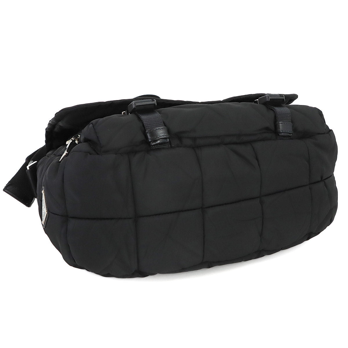 Quilting Shoulder Bag Nylon Black Purse